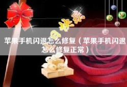 苹果手机闪退怎么修复（苹果手机闪退怎么修复正常）