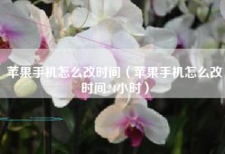 苹果手机怎么改时间（苹果手机怎么改时间24小时）